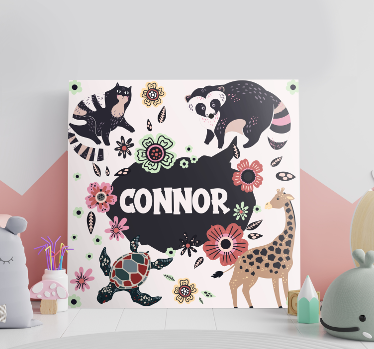 Tableau chambre enfant collage naturel personnalisé - TenStickers