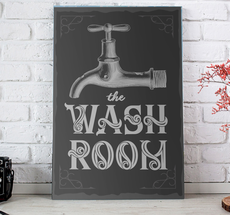 Tableau pour salle de bain motif robinet - TenStickers