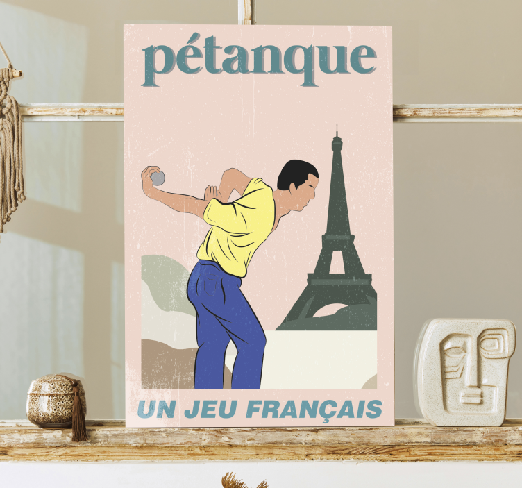 Tableau sport pétanque joueur - TenStickers
