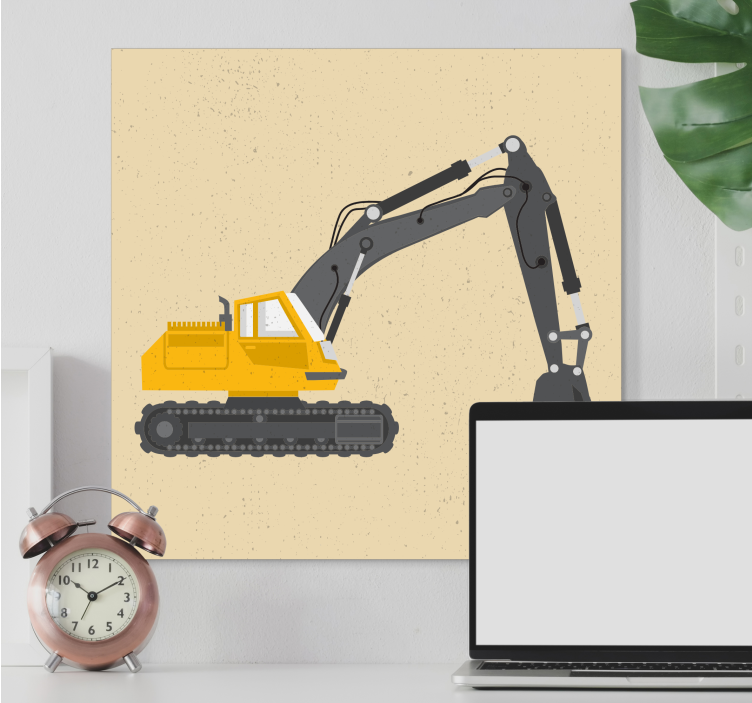 Tableau sports impression de machines excavatrices - TenStickers
