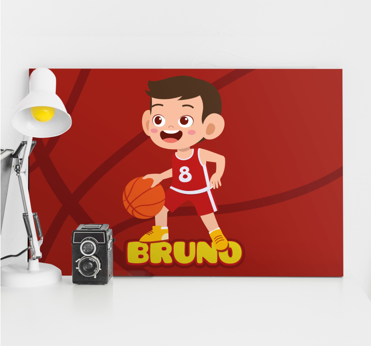 Tableau sports joueur de basket joyeux - TenStickers