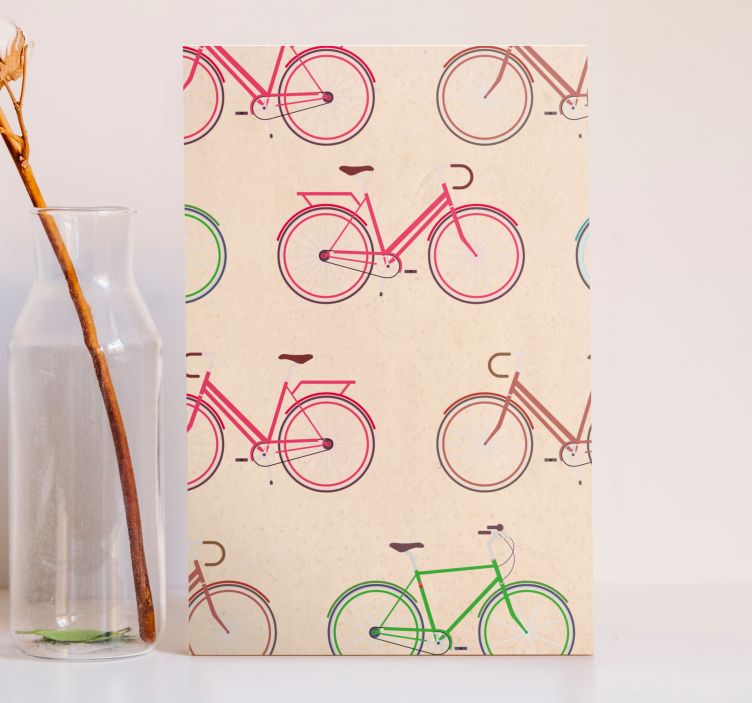 Tableau sports motifs de vélos colorés - TenStickers