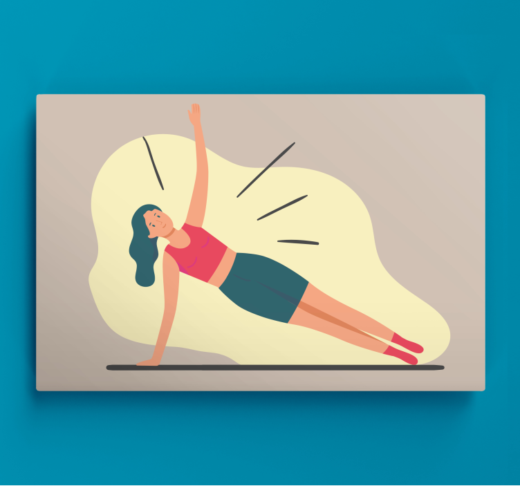 Tableau sports pose de fitness - TenStickers