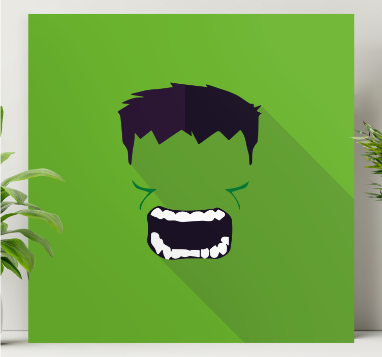 Tableau super-héros en colère design vert - TenStickers