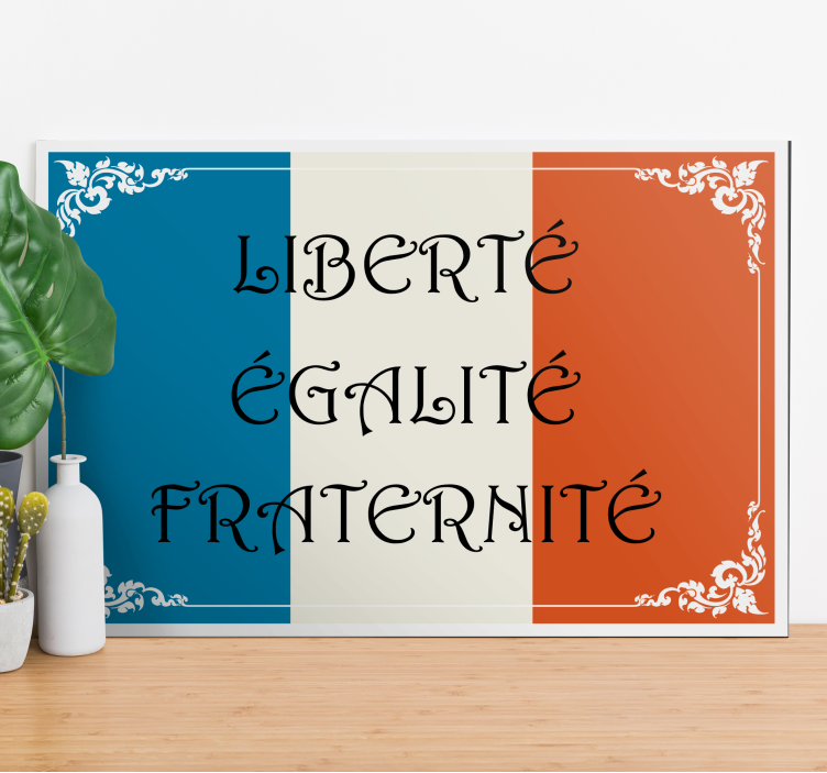 Tableau texte Devise française - TenStickers