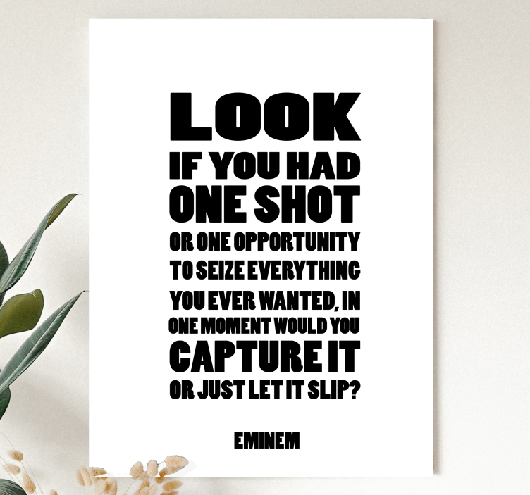 Tableau musique Paroles d'une chanson one shot - TenStickers