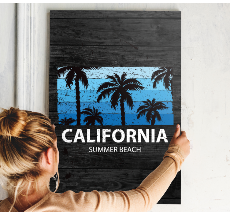 Tableau villes et pays palmiers californie - TenStickers