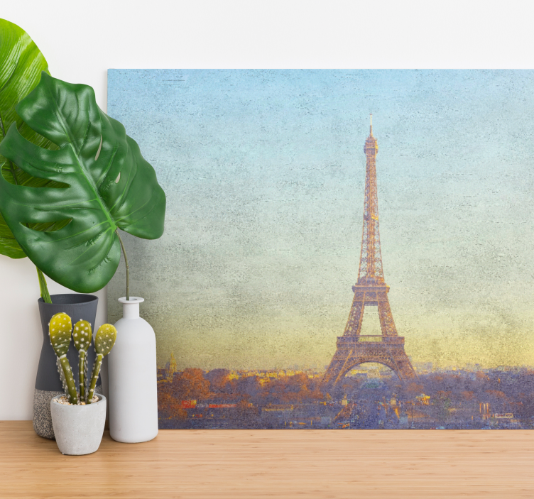 Tableau villes et pays paysage de la tour eiffel - TenStickers