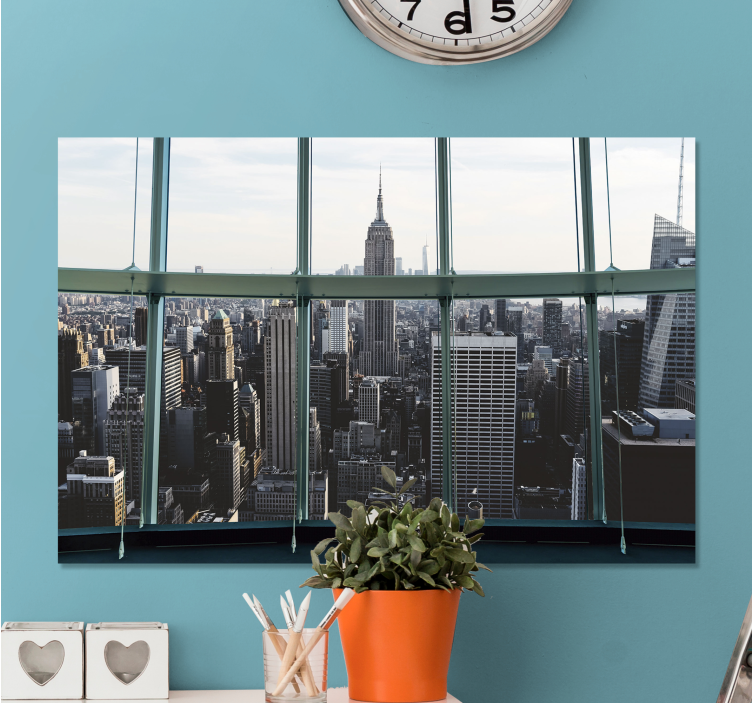 Tableau villes et pays paysage urbain avec empire state - TenStickers