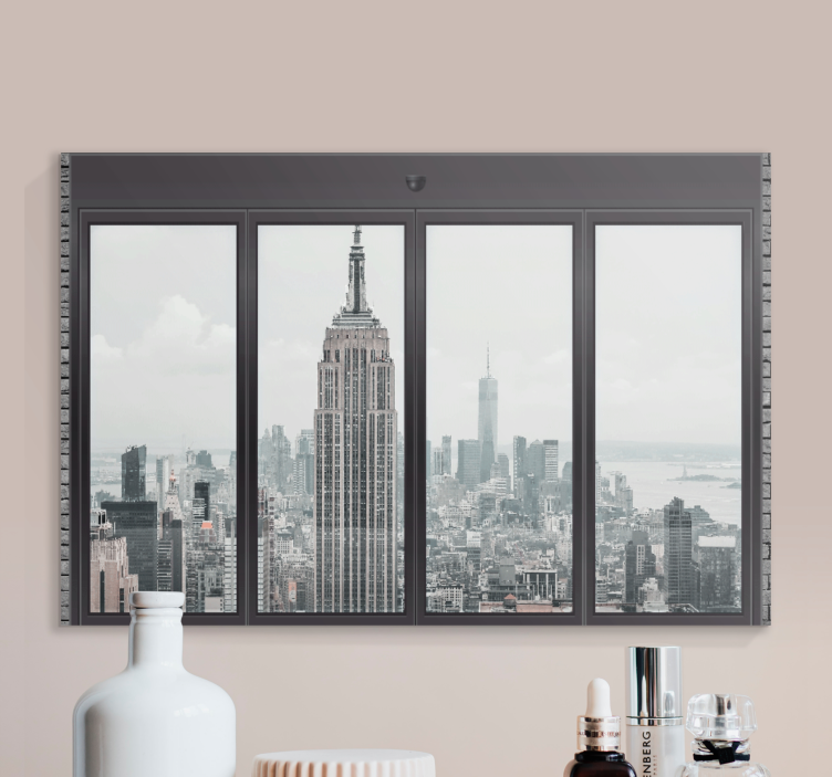 Tableau villes et pays vue depuis l'empire state - TenStickers