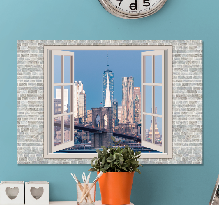 Tableau villes et pays vue sur le pont - TenStickers