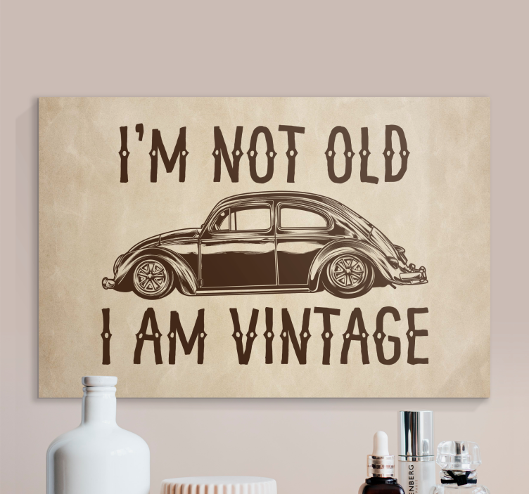 Tableau vintage citation de voiture classique - TenStickers