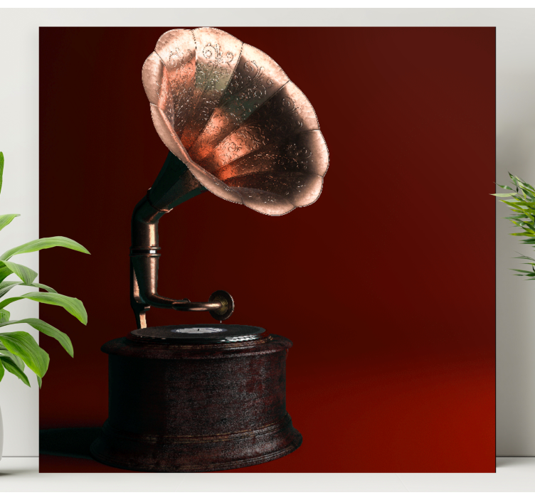 Tableau vintage gramophone classique - TenStickers