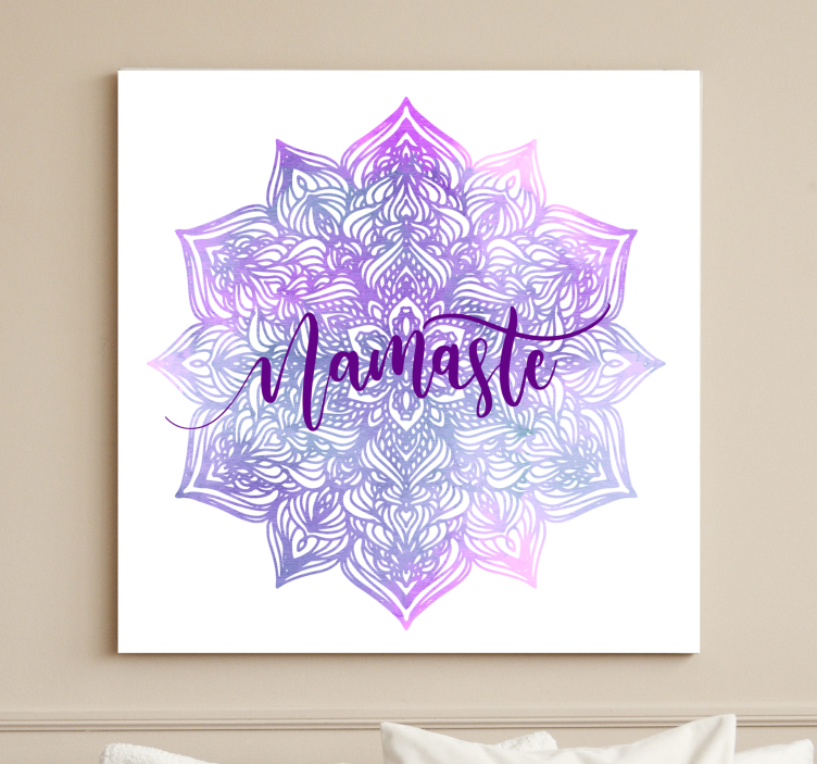 Tableau mandala Namaste mandala violet - TenStickers