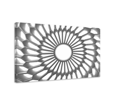 Tableau 3D mandala diamant blanc - TenStickers