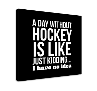 Tableau jeunes Une journée sans hockey - TenStickers