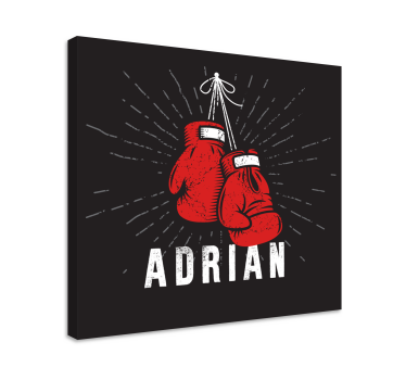 Tableau gants de boxe avec prénom personnalisé - TenStickers