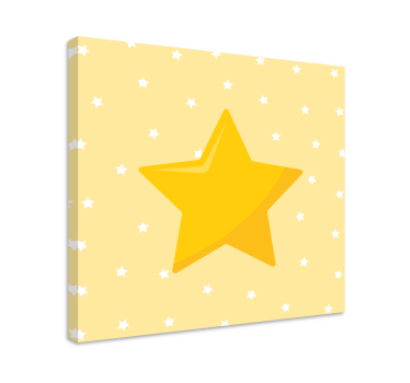 Tableau pour enfant étoile classique jaune - TenStickers