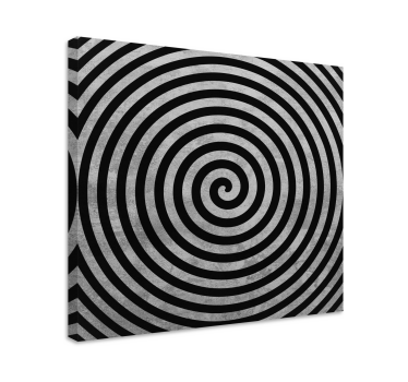 Tableau 3D spirale noire et grise - TenStickers