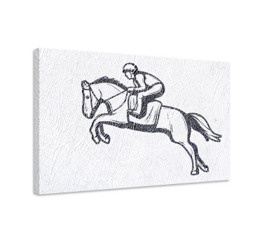 Tableau de chevaux Concours de saut d'obstacles - TenStickers
