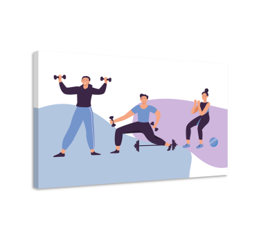 Tableau décoration murale Illustration de personnes de formation - TenStickers