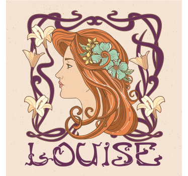 Tableau texte design art nouveau personnalisable - TenStickers