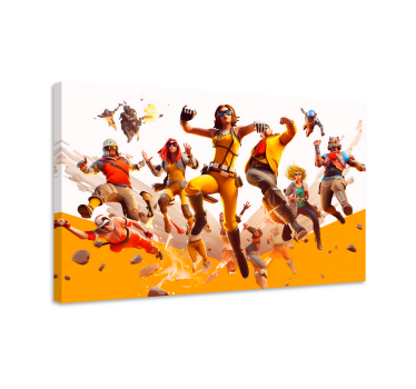 Tableau jeux vidéo attaque de personnages  - TenStickers