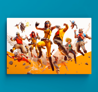 Tableau jeux vidéo attaque de personnages  - TenStickers