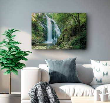 Tableau arbre Cascade en forêt - TenStickers