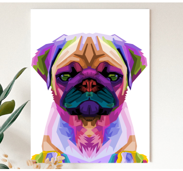Tableau de chien Carlin pop art - TenStickers