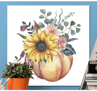 Tableau décoratif Tournesol et citrouille morts - TenStickers