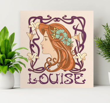 Tableau texte design art nouveau personnalisable - TenStickers