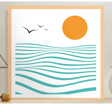 Tableau forme géométrique Art abstrait de la mer - TenStickers