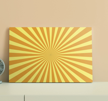 Tableau Coucher de soleil abstrait dans les tons oranges - TenStickers