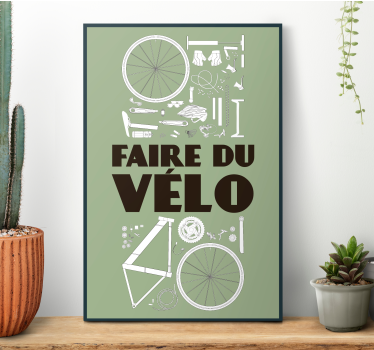 Tableau décoration murale pièces de vélo - TenStickers