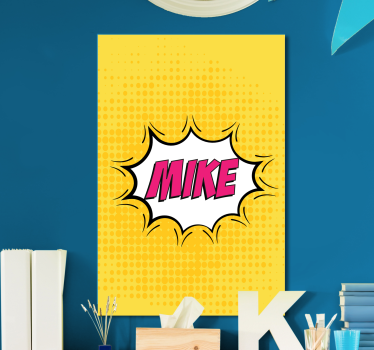 Tableau personnalisé texte Nom de bande dessinée - TenStickers