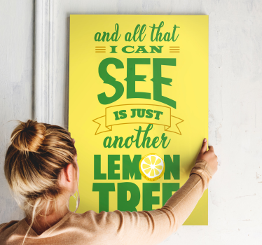 Tableau phrase Main dessiner des citrons - TenStickers