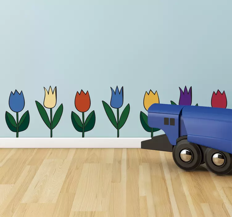 Sticker fleurs tulipes - TenStickers