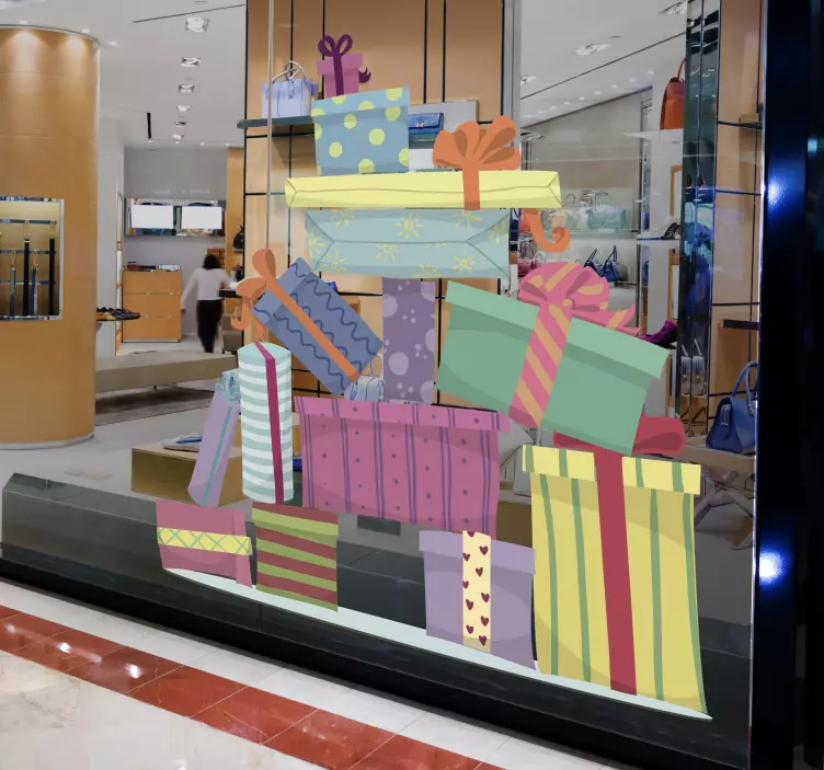 Vitrophanie Montagne Cadeaux - TenStickers