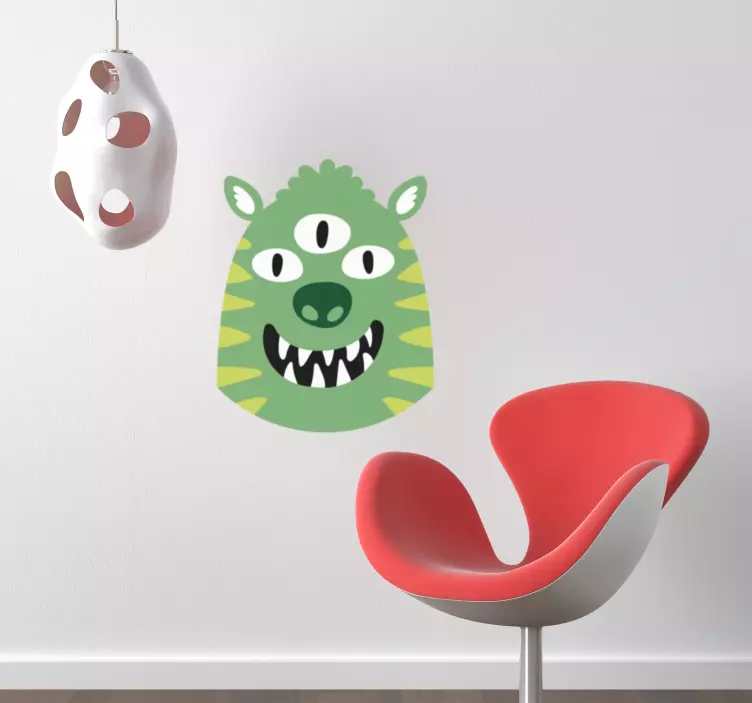 Sticker chambre enfant monstre à trois yeux - TenStickers