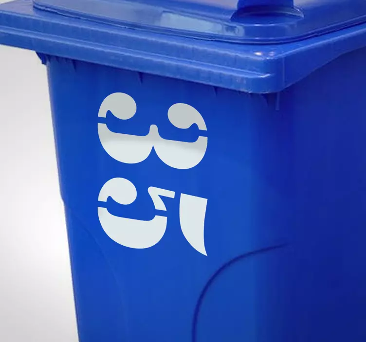 Sticker poubelle chiffre personnalisé - TenStickers