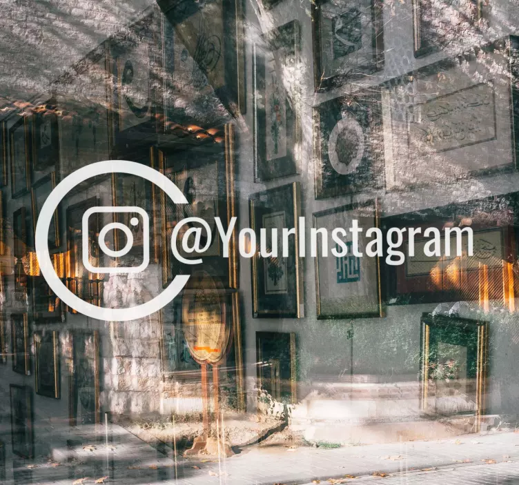 Sticker vitrine personnalisé Instagram logo - TenStickers