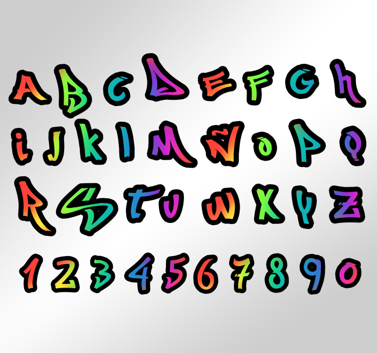 Sticker graffiti chambre enfant prénom personnalisable - TenStickers