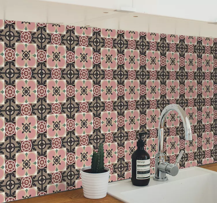 Carrelage adhésif conception géométrique victorienne - TenStickers