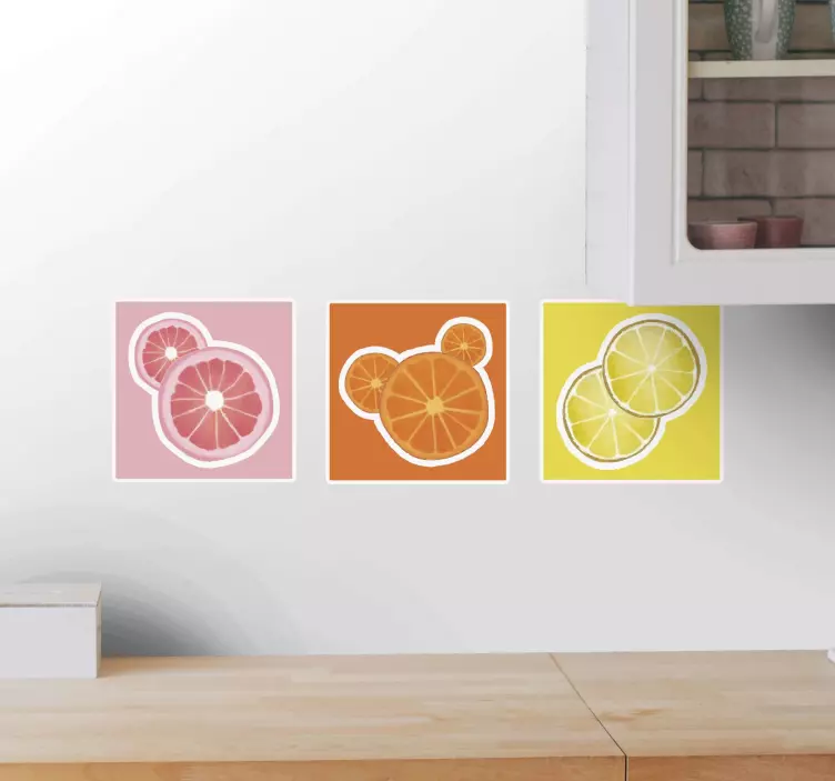 Sticker fruit motifs de fruits d'agrumes - TenStickers