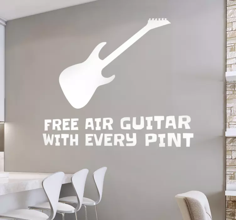 Sticker guitare free air guitar - TenStickers