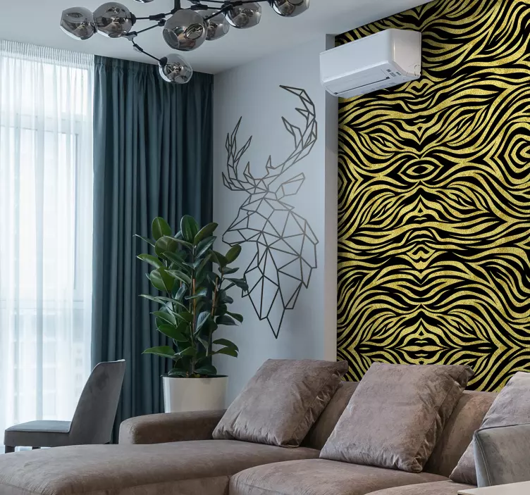 Sticker animaux sauvages cerf origami - TenStickers