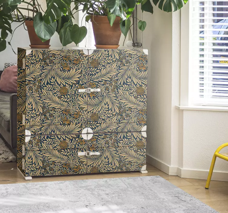 Adhésif meuble vintage floral - TenStickers