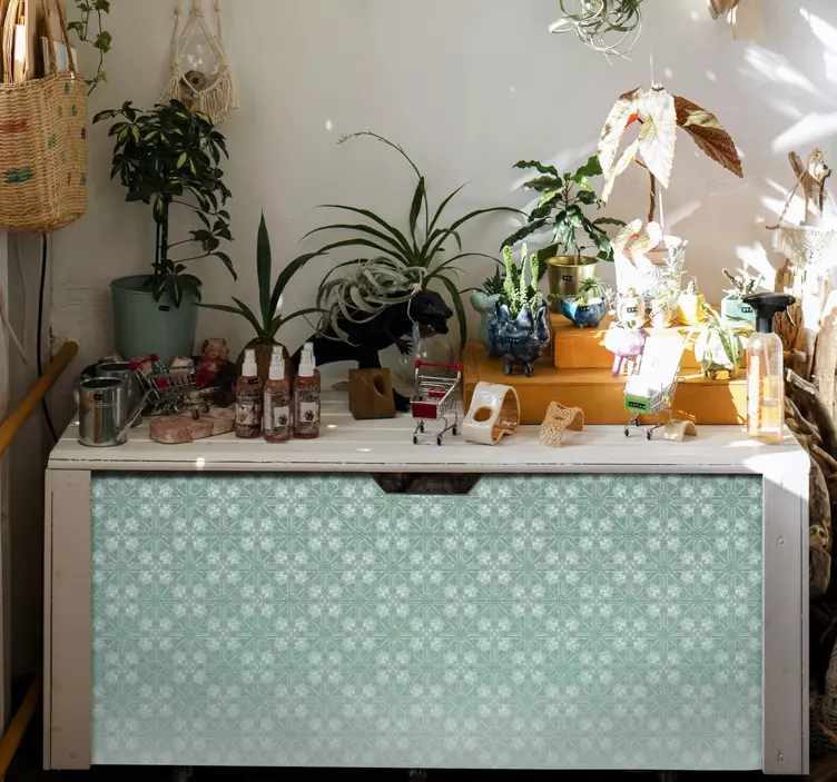 Adhésif meuble motif floral fondu - TenStickers