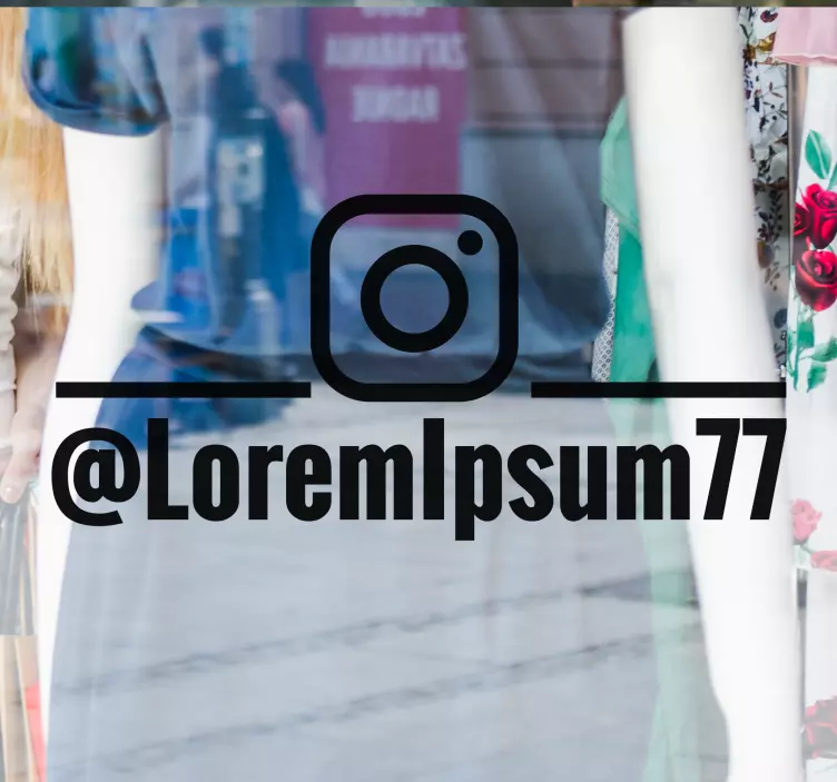 Sticker Vitrine Simple instragram personnalisé - TenStickers
